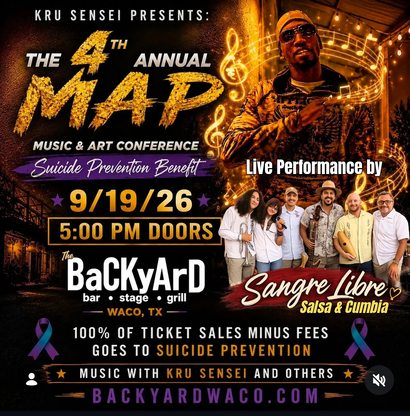 KRU Sensei presents The 4th Annual MAP Music & Arts Conference — live performance by Sangre Libre